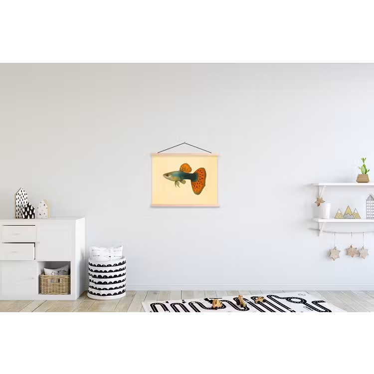 Schoolplaat - Vis - illustratie - Stippen - Oranje — 3