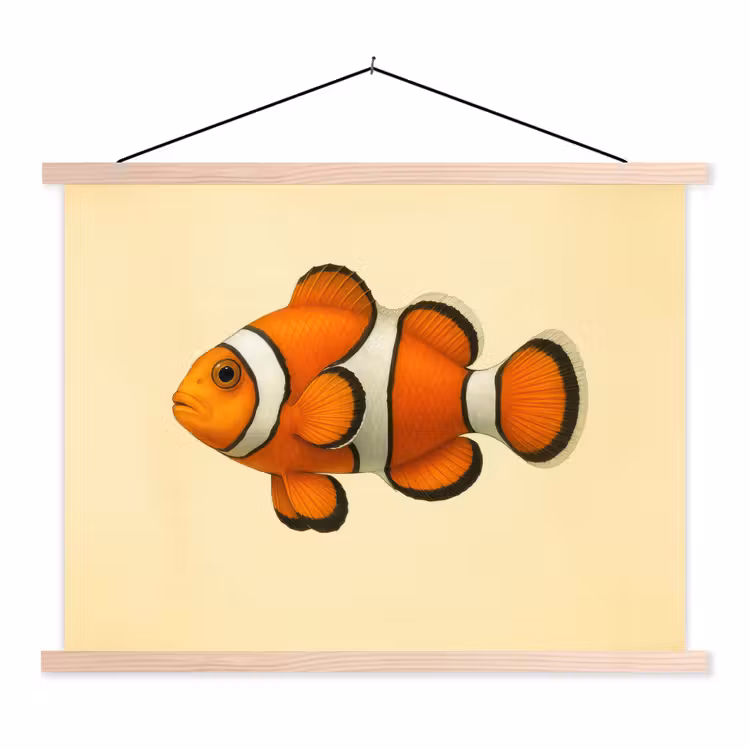 Schoolplaat - Vis - Oranje - Strepen — 1