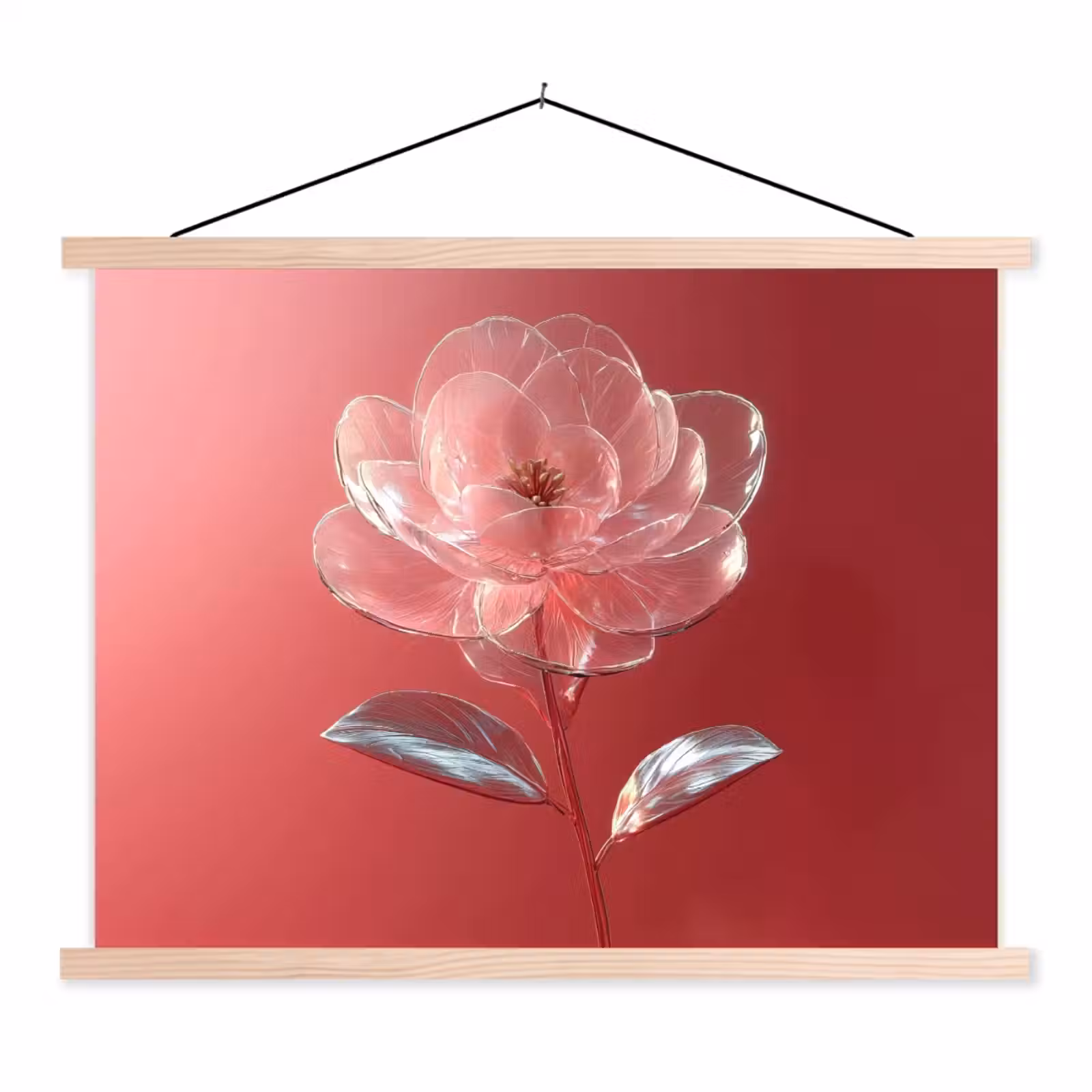 Schoolplaat - Sierlijk - Bloem - Roze - Glazen — 1