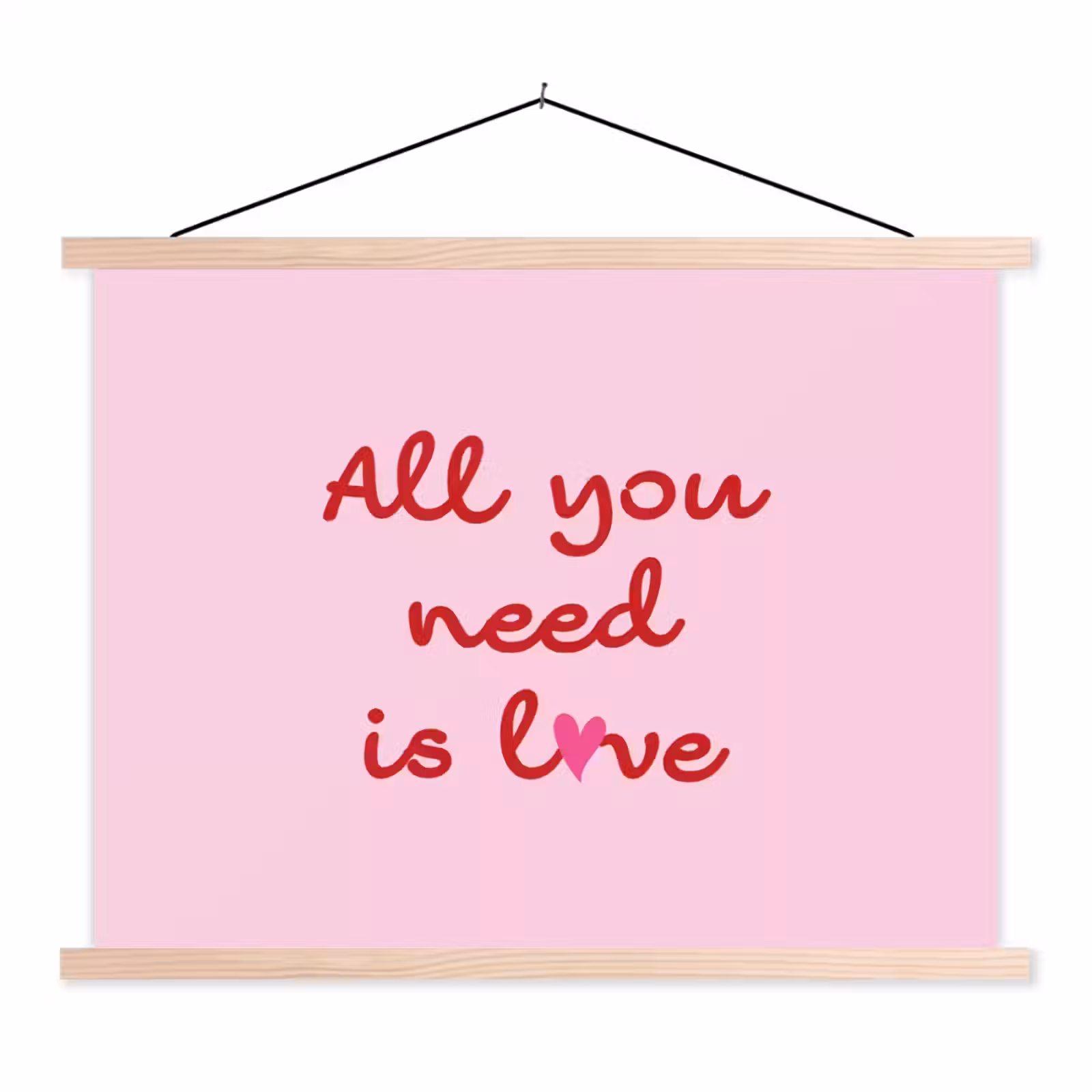 Schoolplaat - Tekst - Roze - Love - Hart — 1