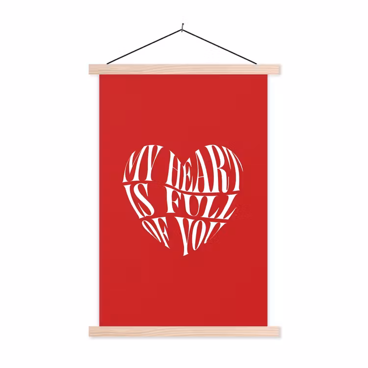 Schoolplaat - Rood - Hart- Tekst - Valentijn — 1