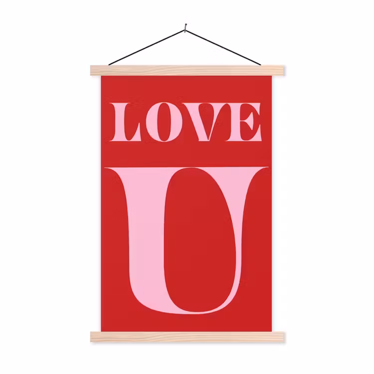 Schoolplaat - Rood - Love - Valentijn - Roze — 1