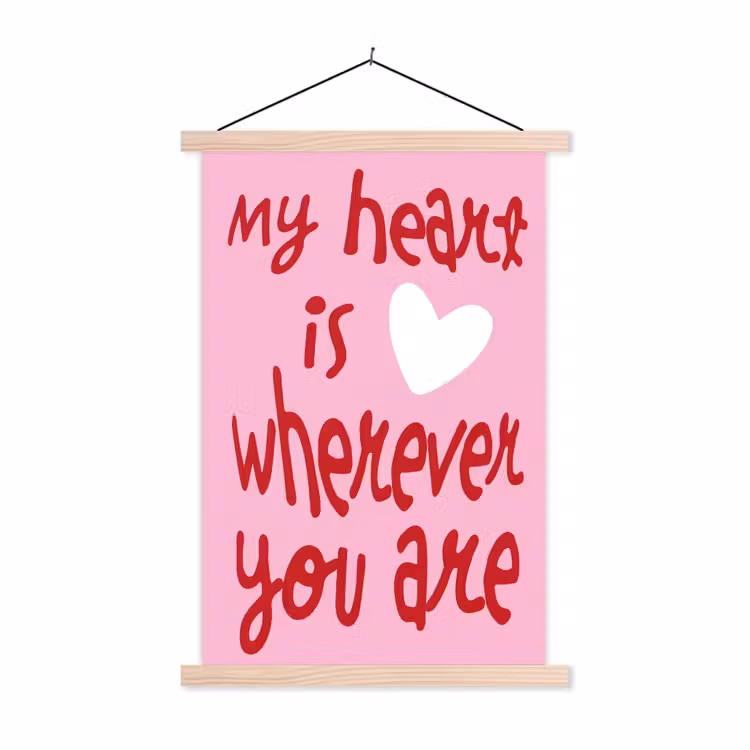 Schoolplaat - Valentijn - Hart - Liefde - Roze — 1