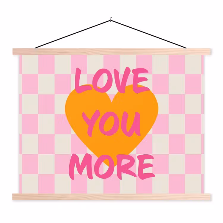 Schoolplaat - Valentijn - Love - Roze - Oranje — 1