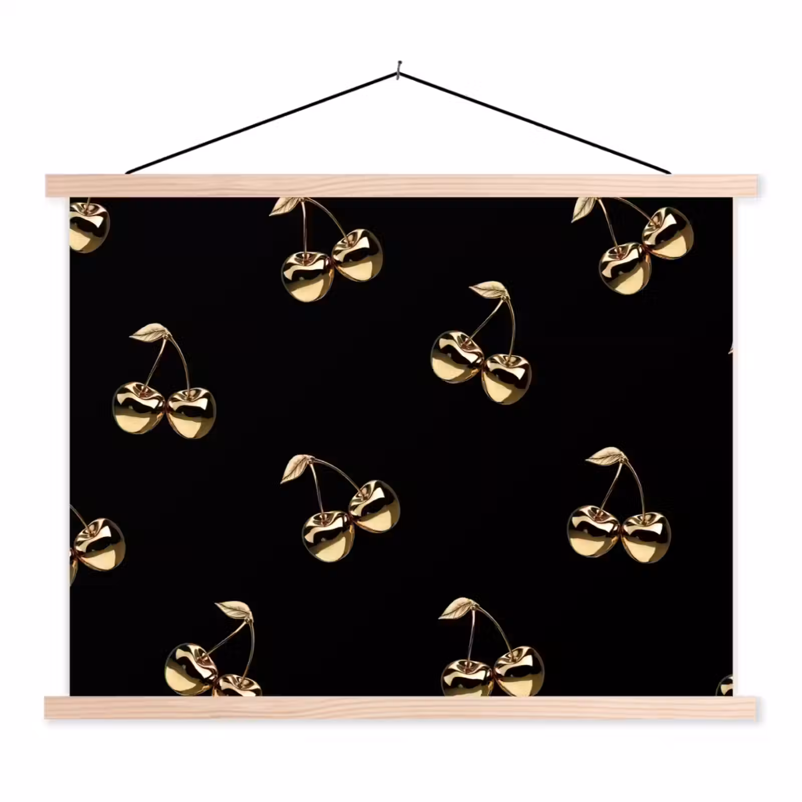Schoolplaat - Patroon - Kersen - Goud - Chrome — 1