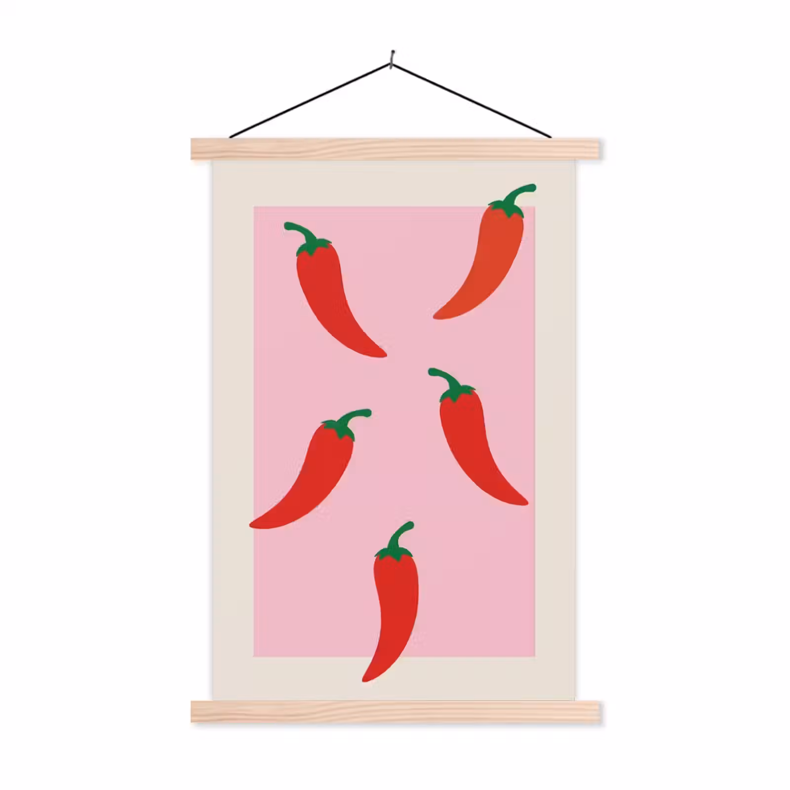 Schoolplaat - Pepers - Rood - Illustratie — 1