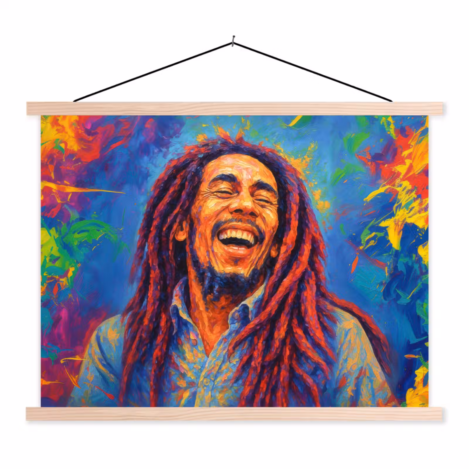 Schoolplaat - Regenboogkleuren - Man - schilderij — 1