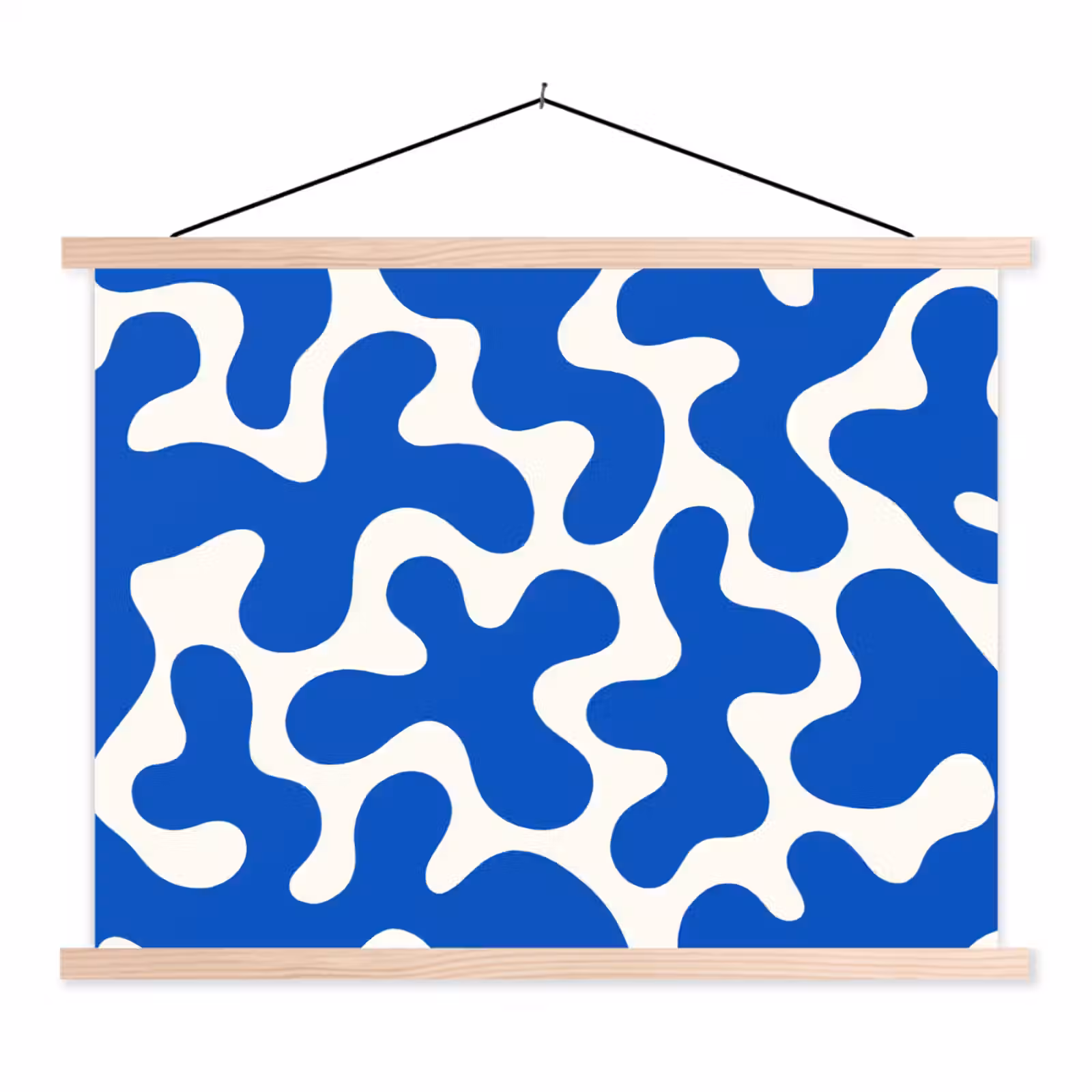 Schoolplaat - Vormen - Abstract - Blauw - Golven — 1