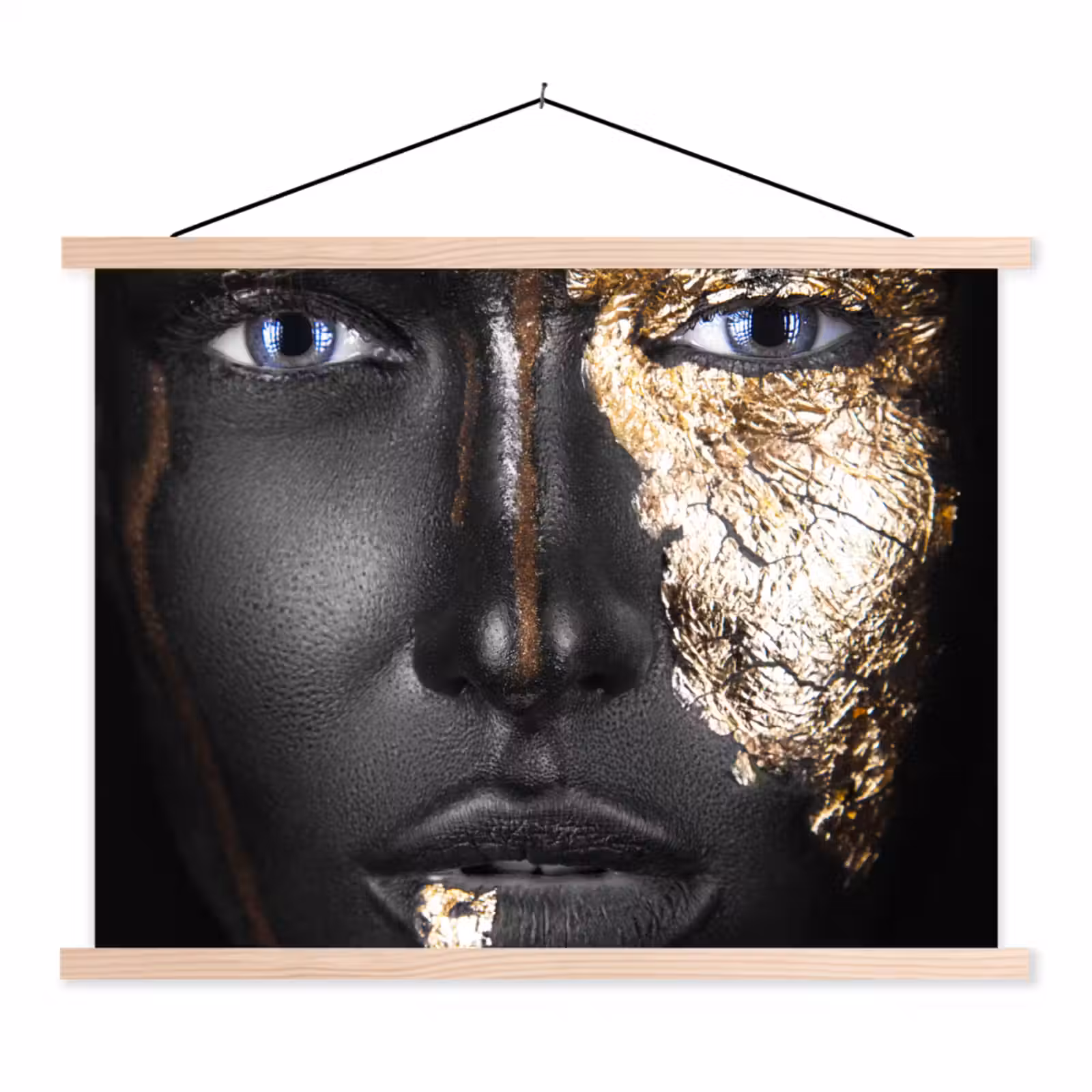 Schoolplaat - Vrouw - Bladgoud - Zwart - Goud - Luxe — 1