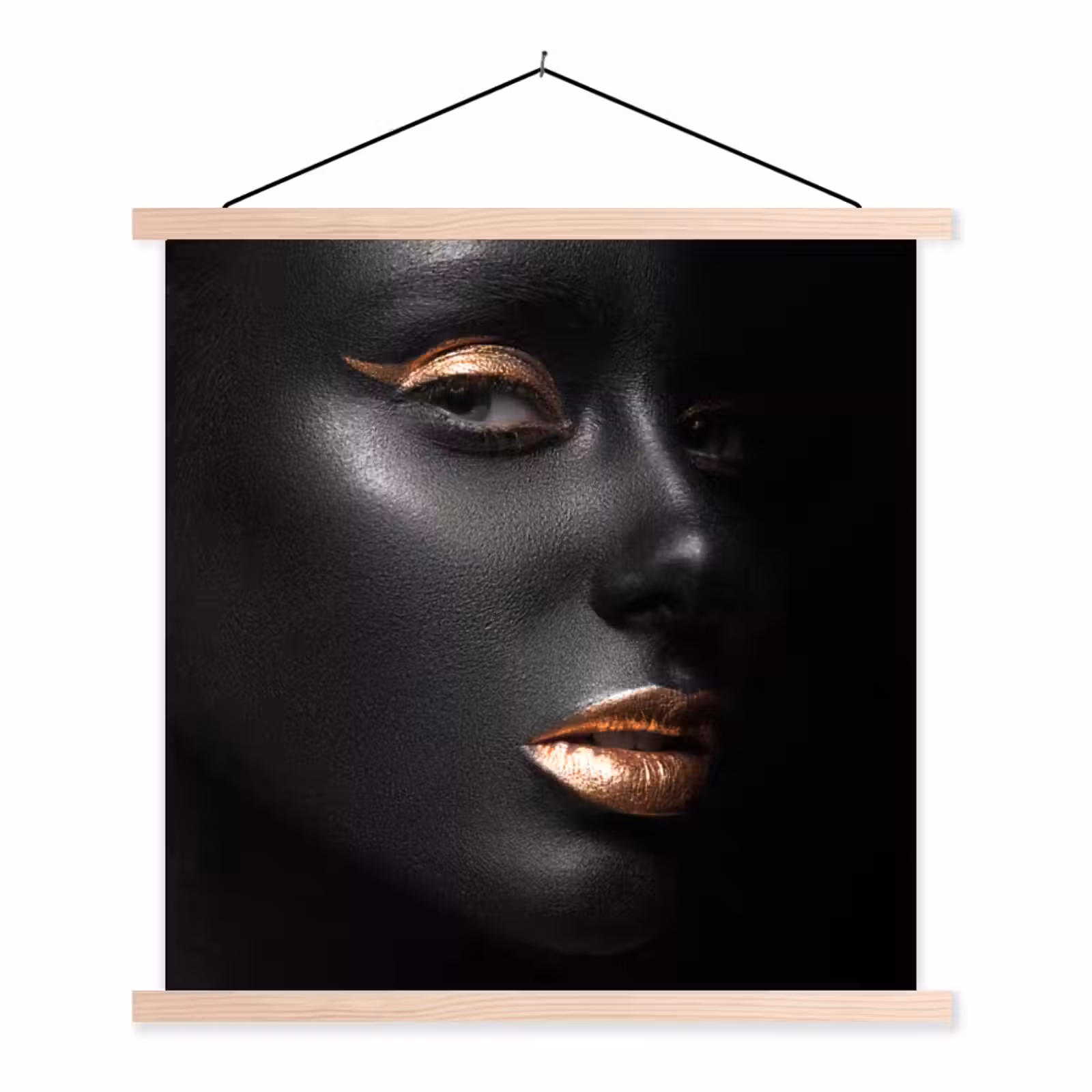 Schoolplaat - Vrouw - Make-up - Koper - Zwart — 1
