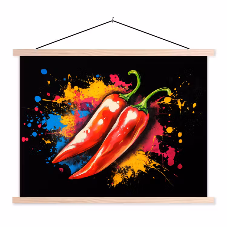 Schoolplaat - Peper - Graffiti - Verf - Abstract - Modern - Kleurrijk — 1