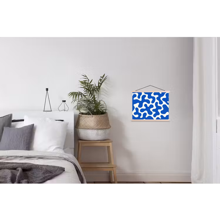 Schoolplaat - Vormen - Abstract - Blauw - Golven — 2