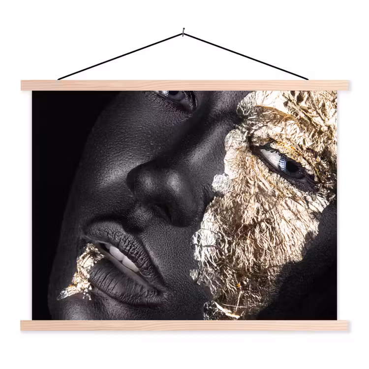 Schoolplaat - Vrouw - Goud - Zwart - Verf - Luxe — 1