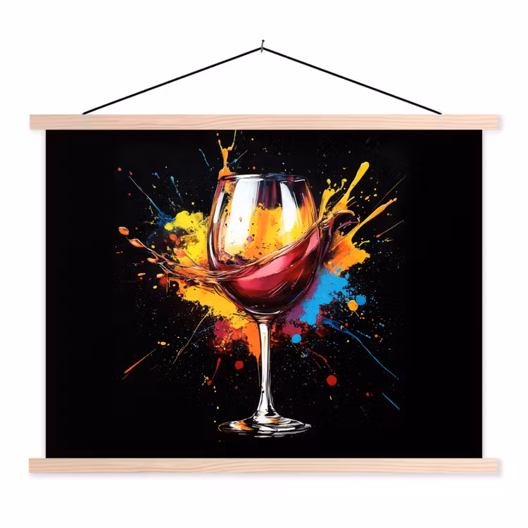 Schoolplaat - Wijn - Glas - Graffiti - Borrel - Rood - Verf — 1