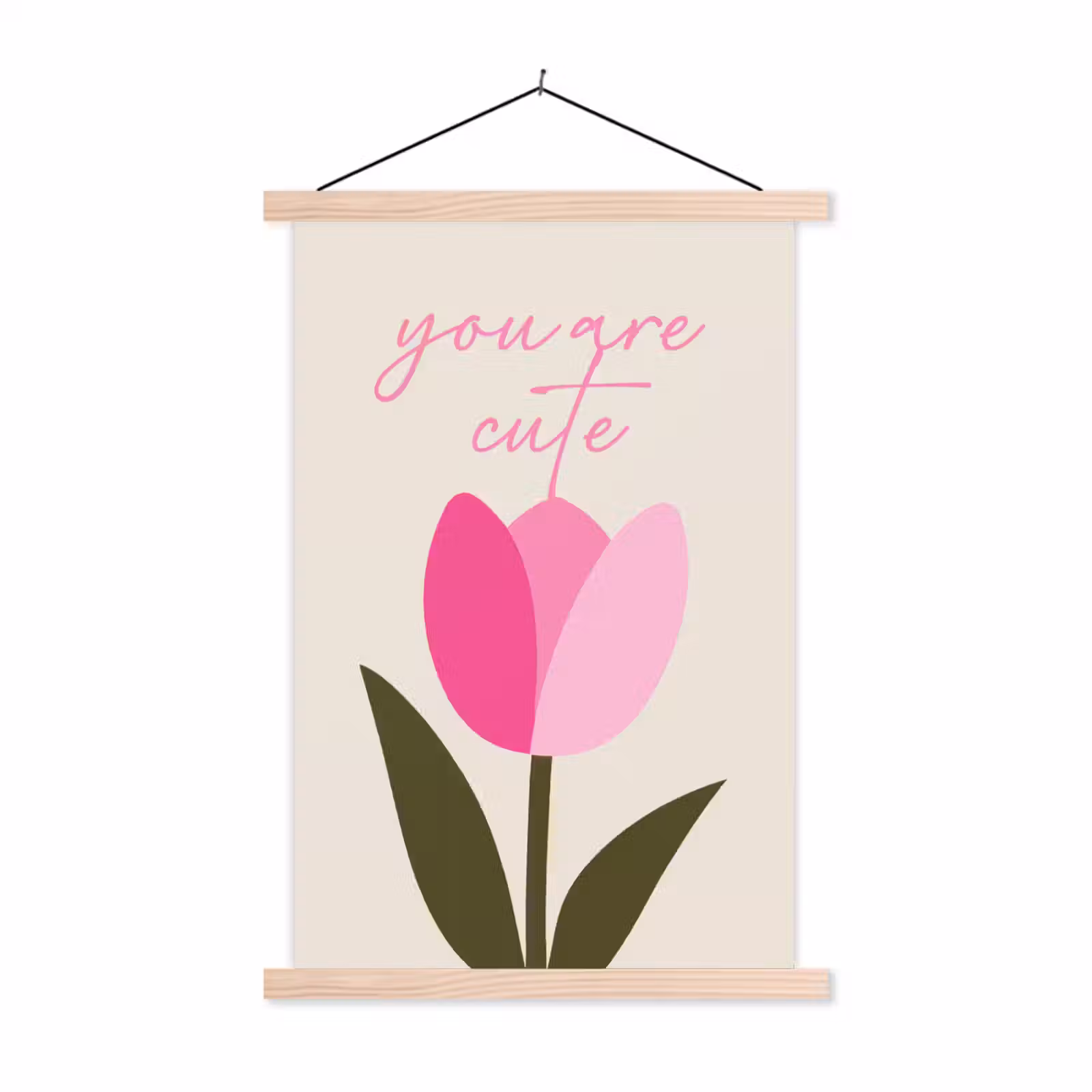 Schoolplaat - Tulp - Roze - Valentijn - Bloem — 1