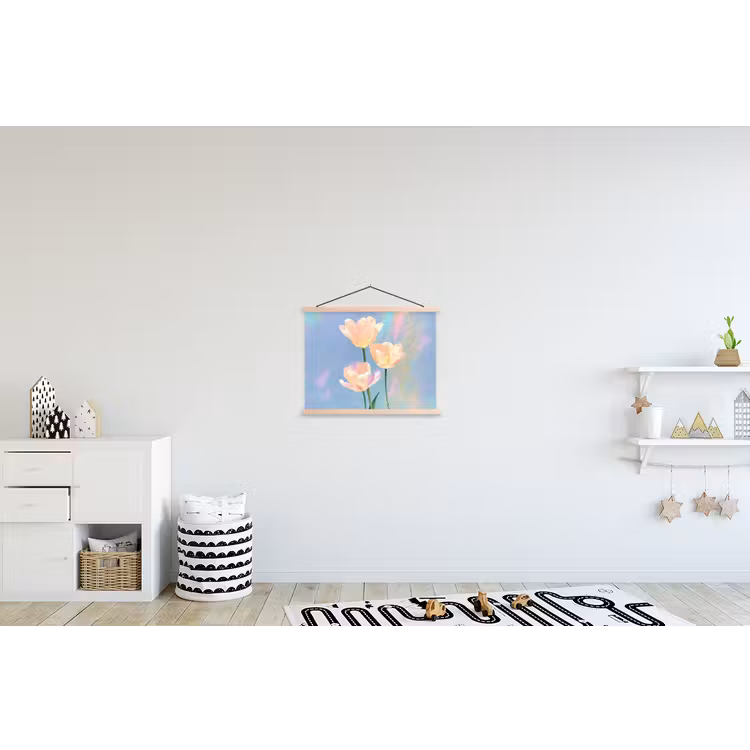 Schoolplaat - Tulpen - Roze accenten - Blauw — 3