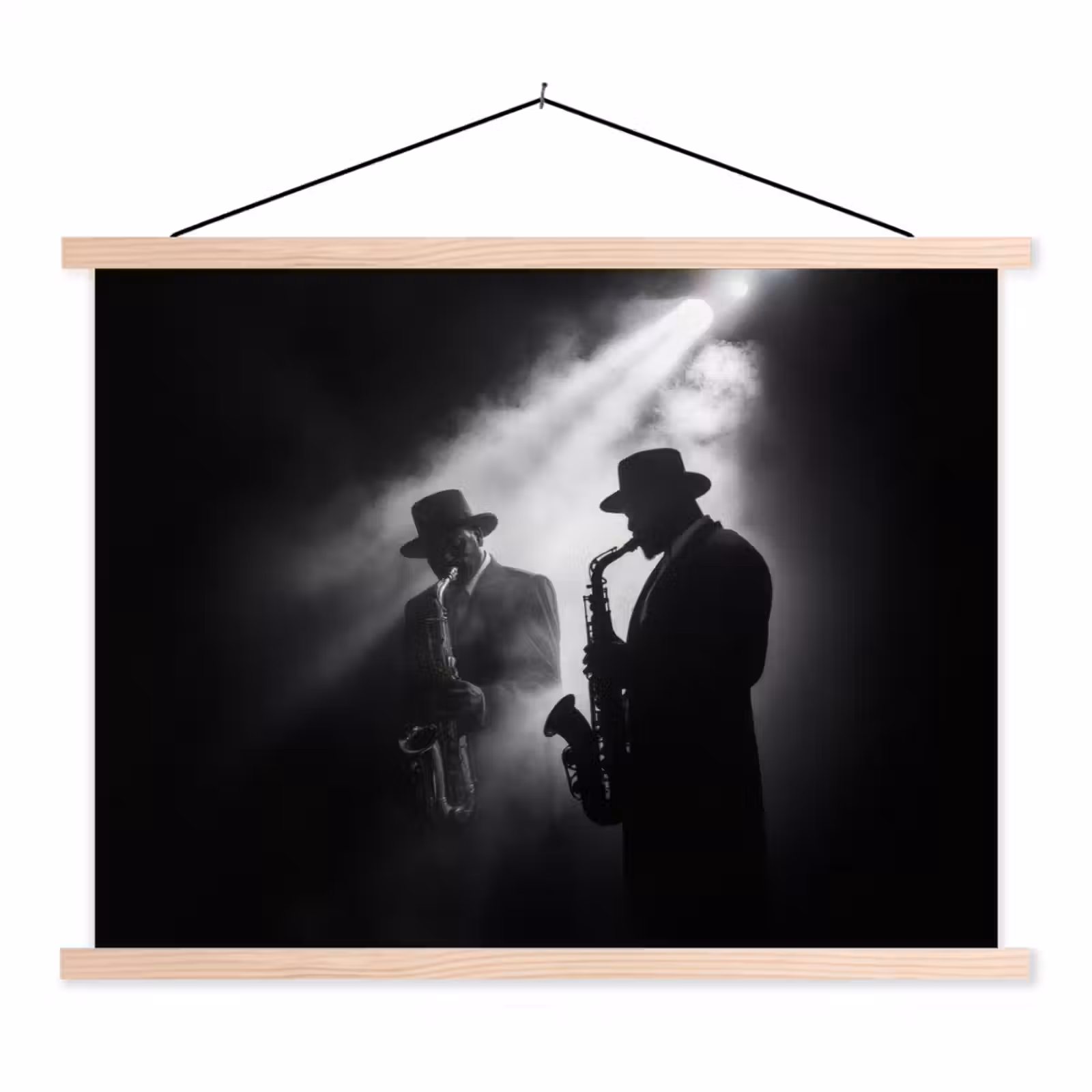 Schoolplaat - Saxofonisten - Hoeden - Rook - Licht — 1
