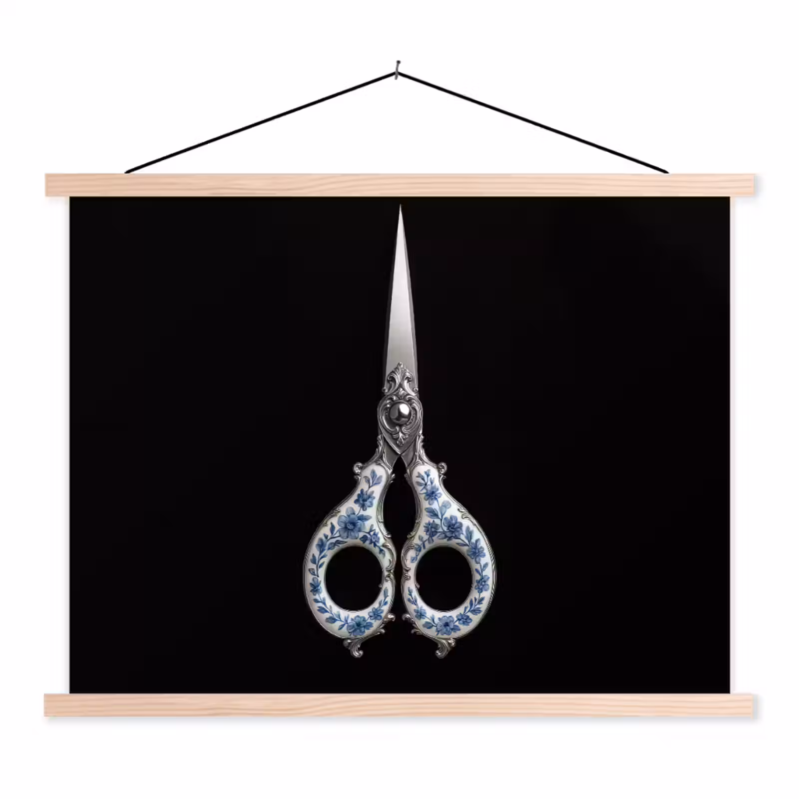 Schoolplaat - Schaar - Delfts blauw - Zwart — 1