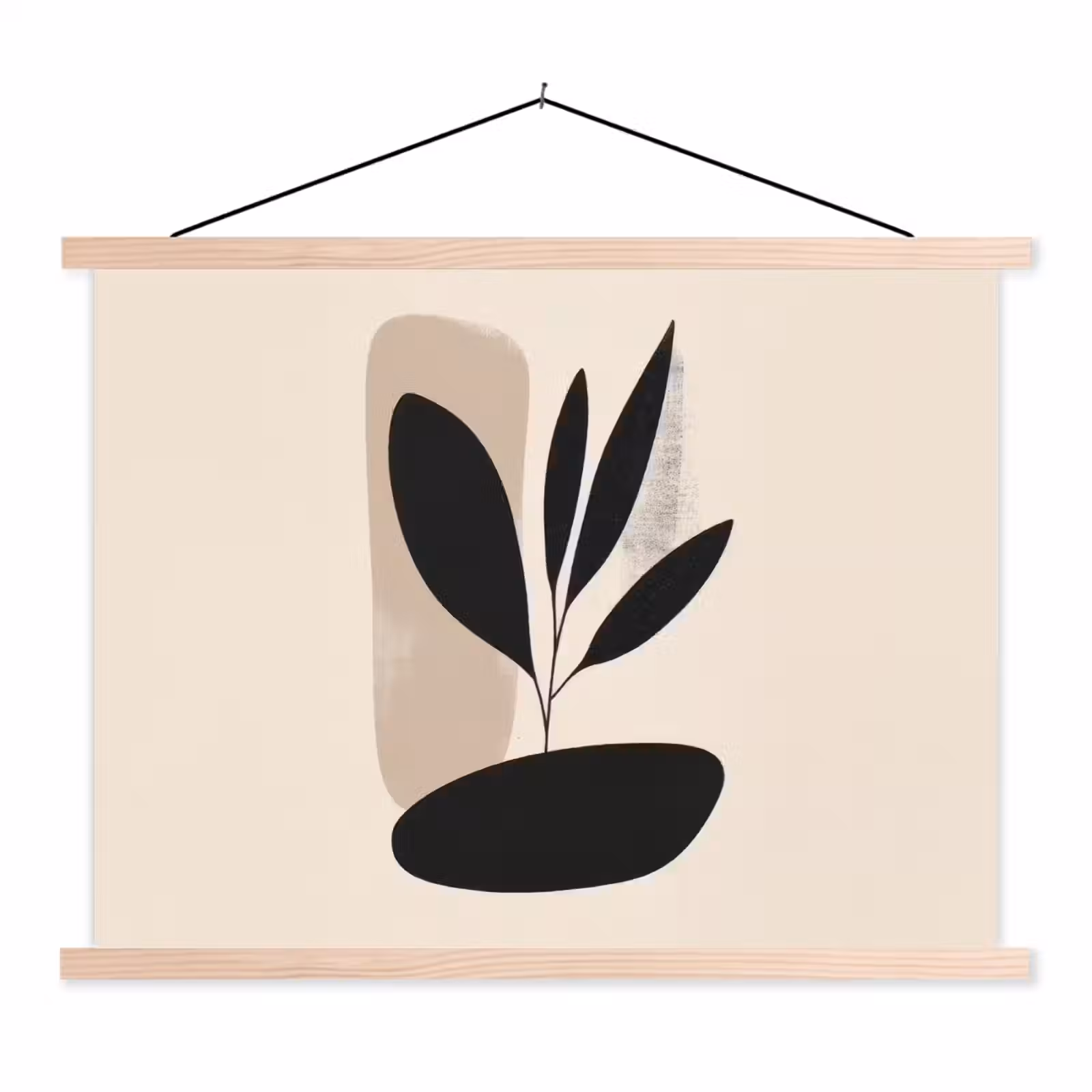 Schoolplaat - Plant - Beige - Japandi — 1
