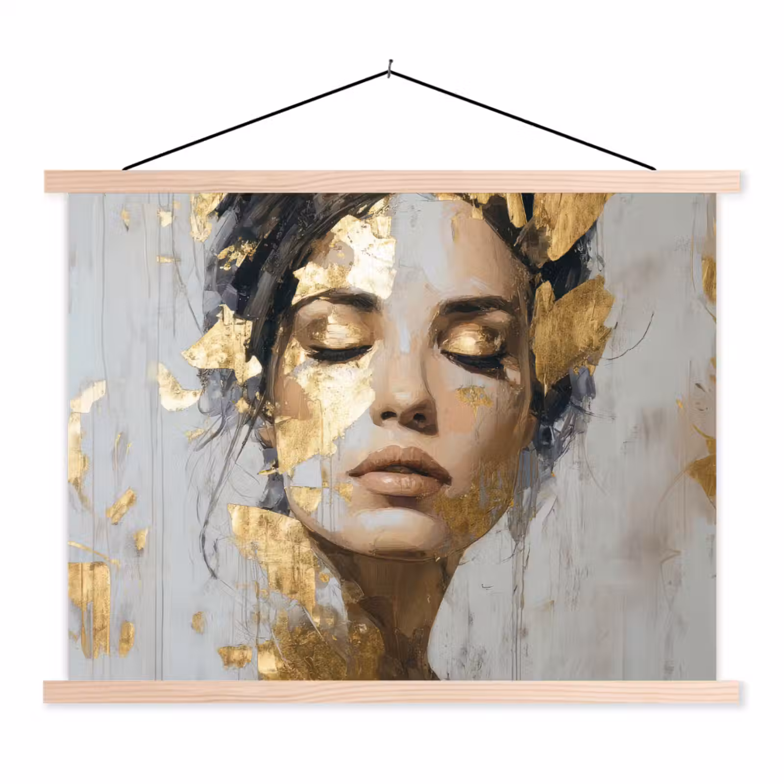 Schoolplaat - Sierlijk - Vrouw - Goud - Ogen — 1