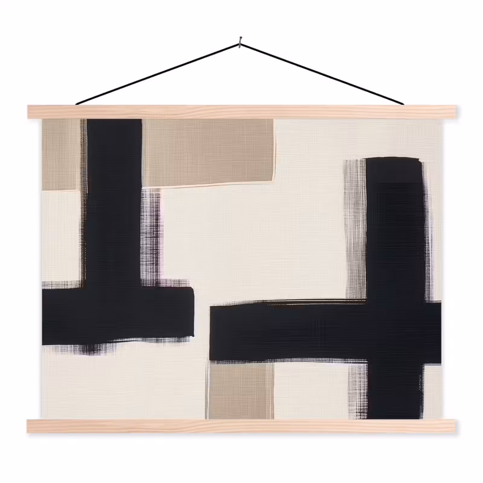 Schoolplaat - Zwart - Abstract - Japandi — 1