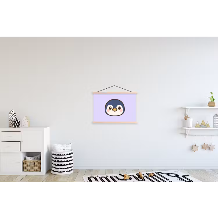 Schoolplaat - Pinguïn - Paars - Schattig — 3