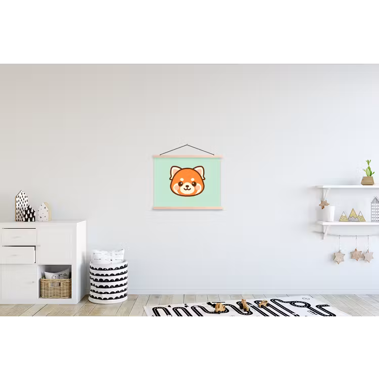 Schoolplaat - Rode panda - Groen - Cartoon — 3