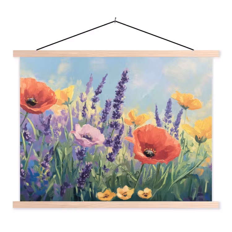 Schoolplaat - Weide - Bloemen - Kleurrijk — 1