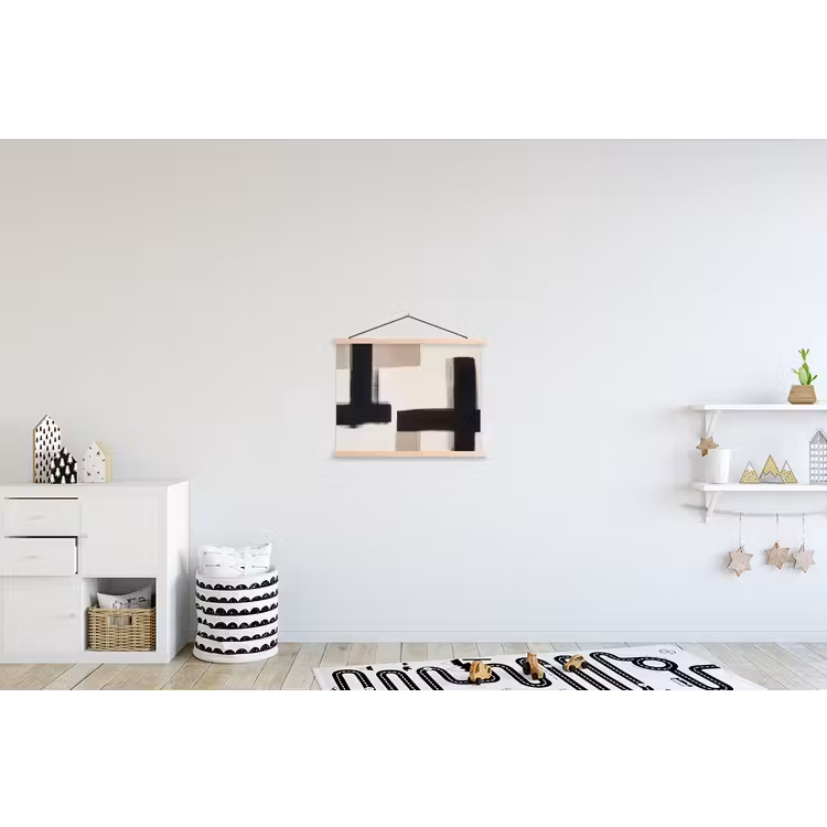 Schoolplaat - Zwart - Abstract - Japandi — 3
