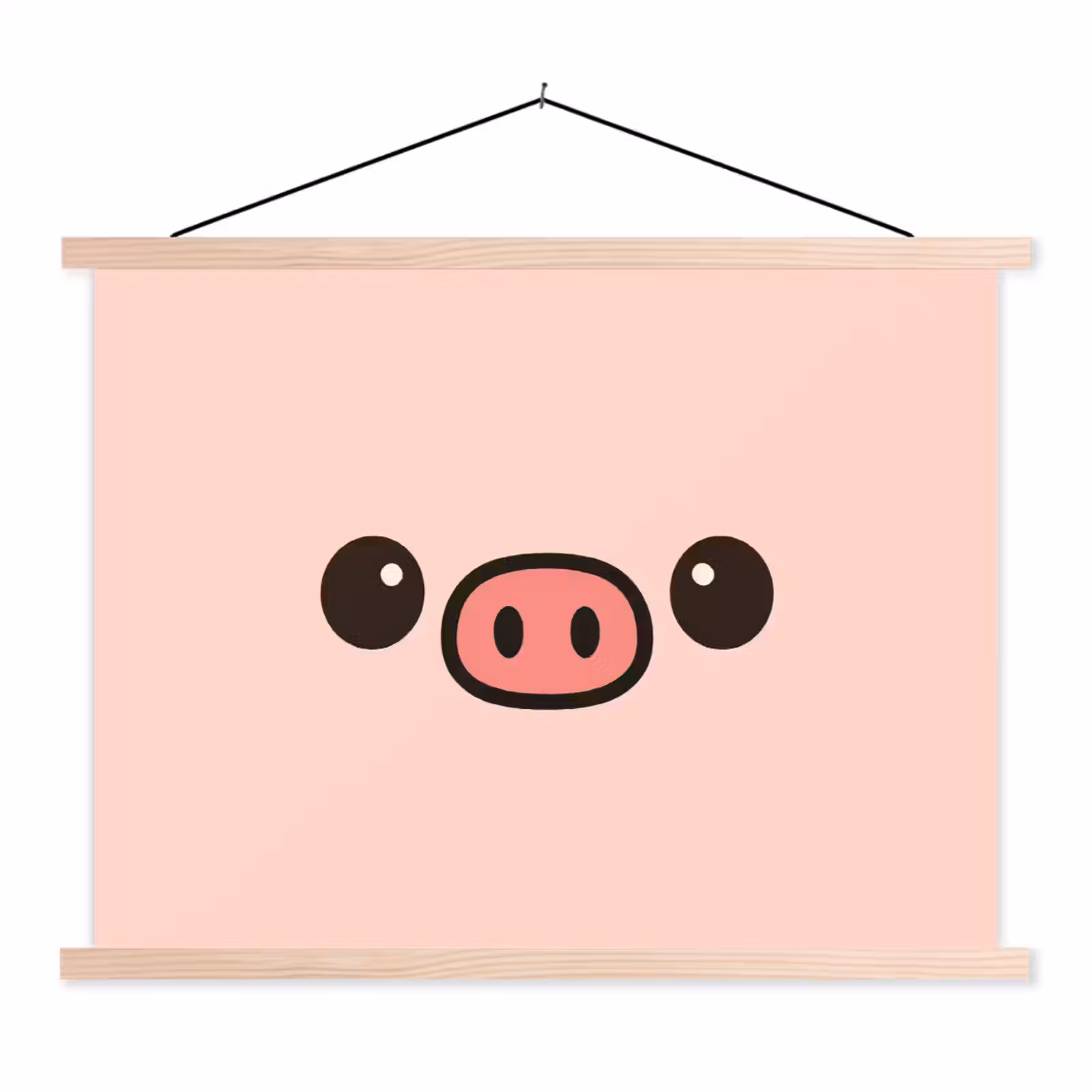 Schoolplaat - Varken - Roze - Minimalistisch — 1