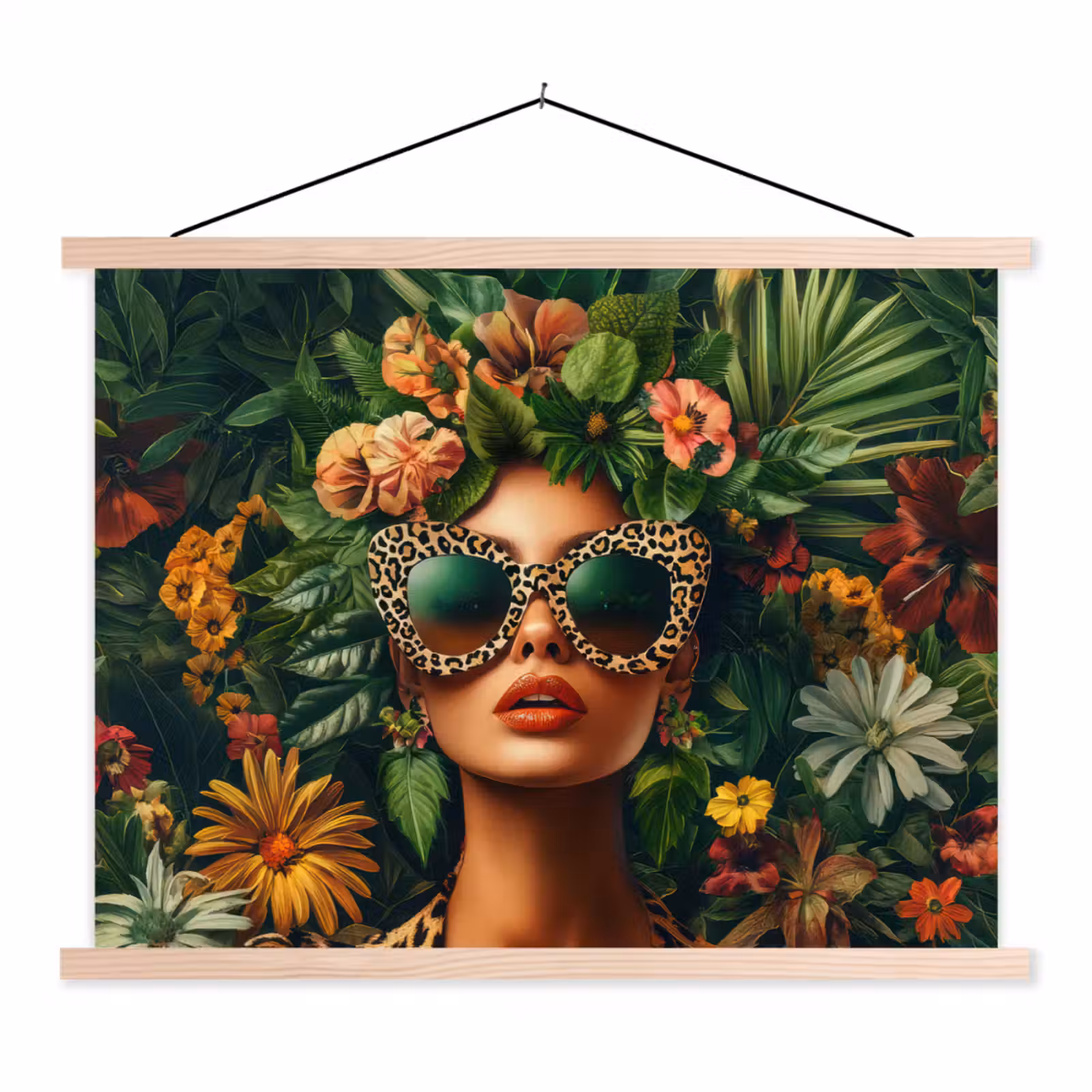 Schoolplaat - Vrouw - Panterprint - Jungle - Natuur - Luxe — 1