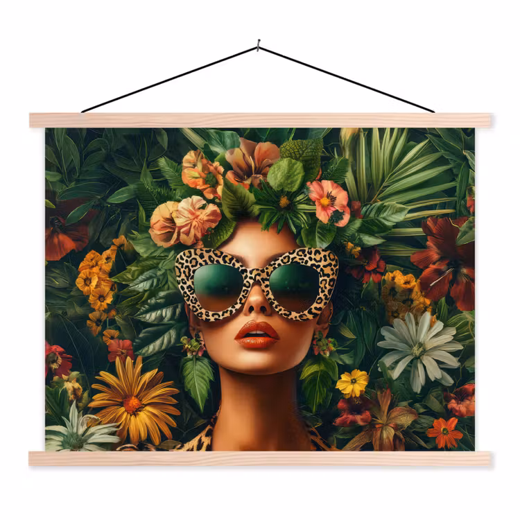 Schoolplaat - Vrouw - Panterprint - Jungle - Natuur - Luxe — 1