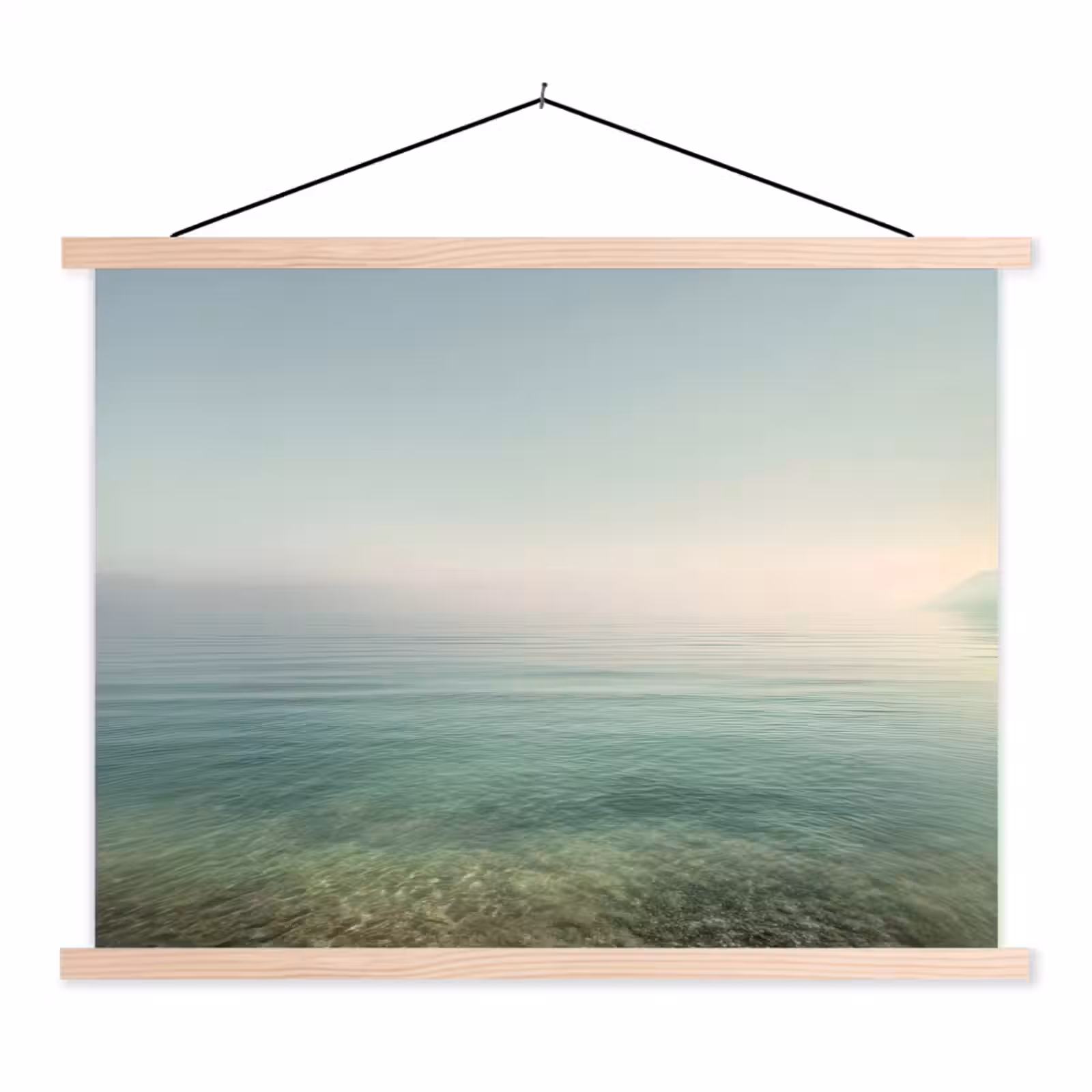 Schoolplaat - Zee - Horizon - Blauw - Mist — 1