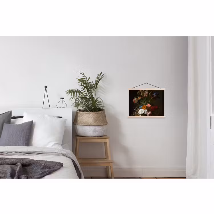 Schoolplaat - Vaas met bloemen - Schilderij van Rachel Ruysch — 2