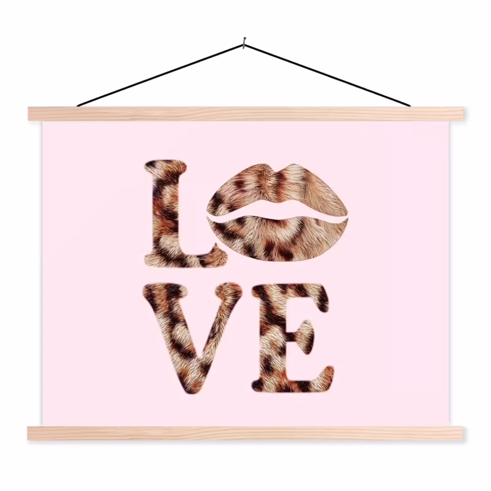 Schoolplaat - Tekst - Love - Pantervacht - Lichtroze — 1