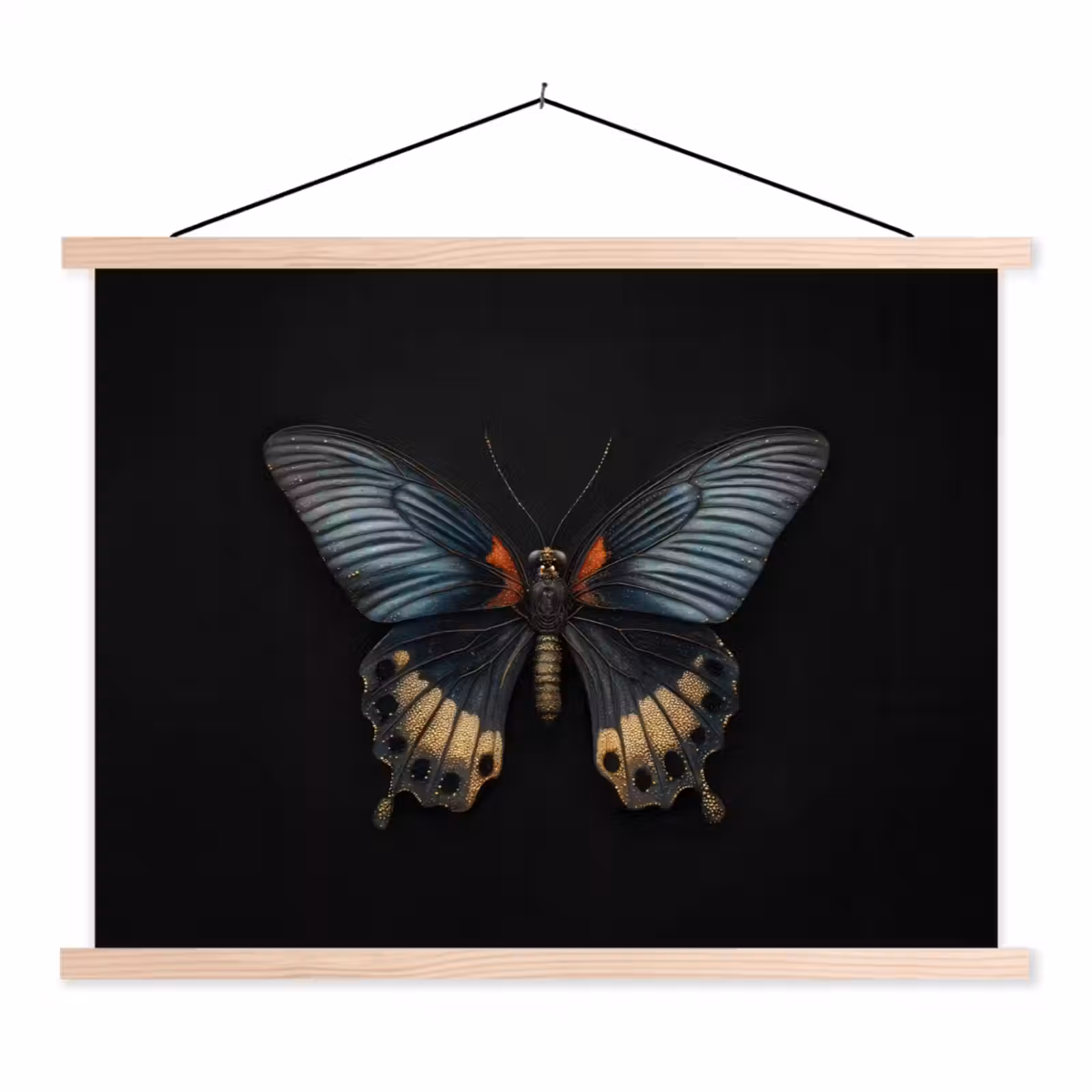 Schoolplaat - Vlinder - Metaalachtig - Geometrisch patroon — 1