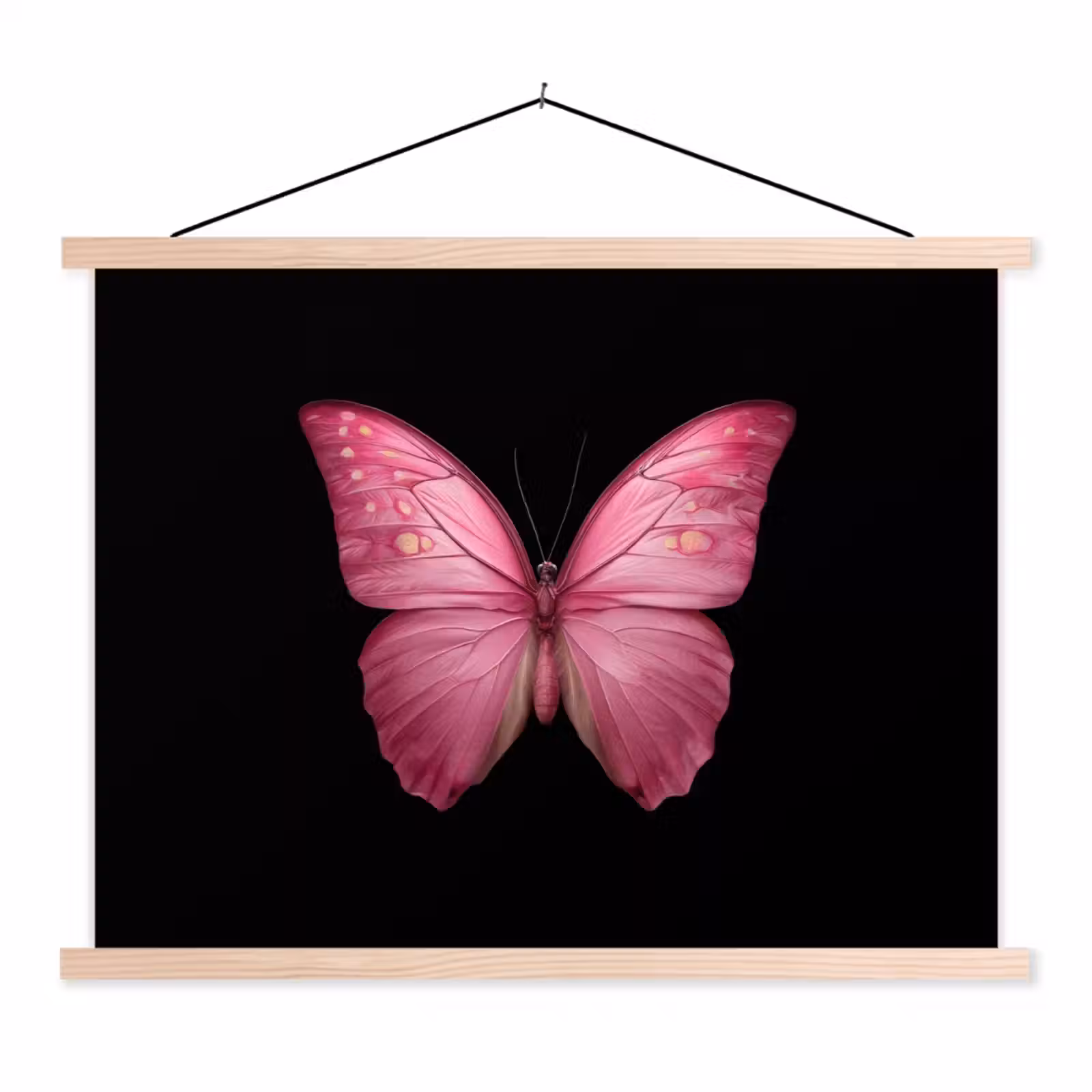 Schoolplaat - Vlinder - roze - Elegant — 1