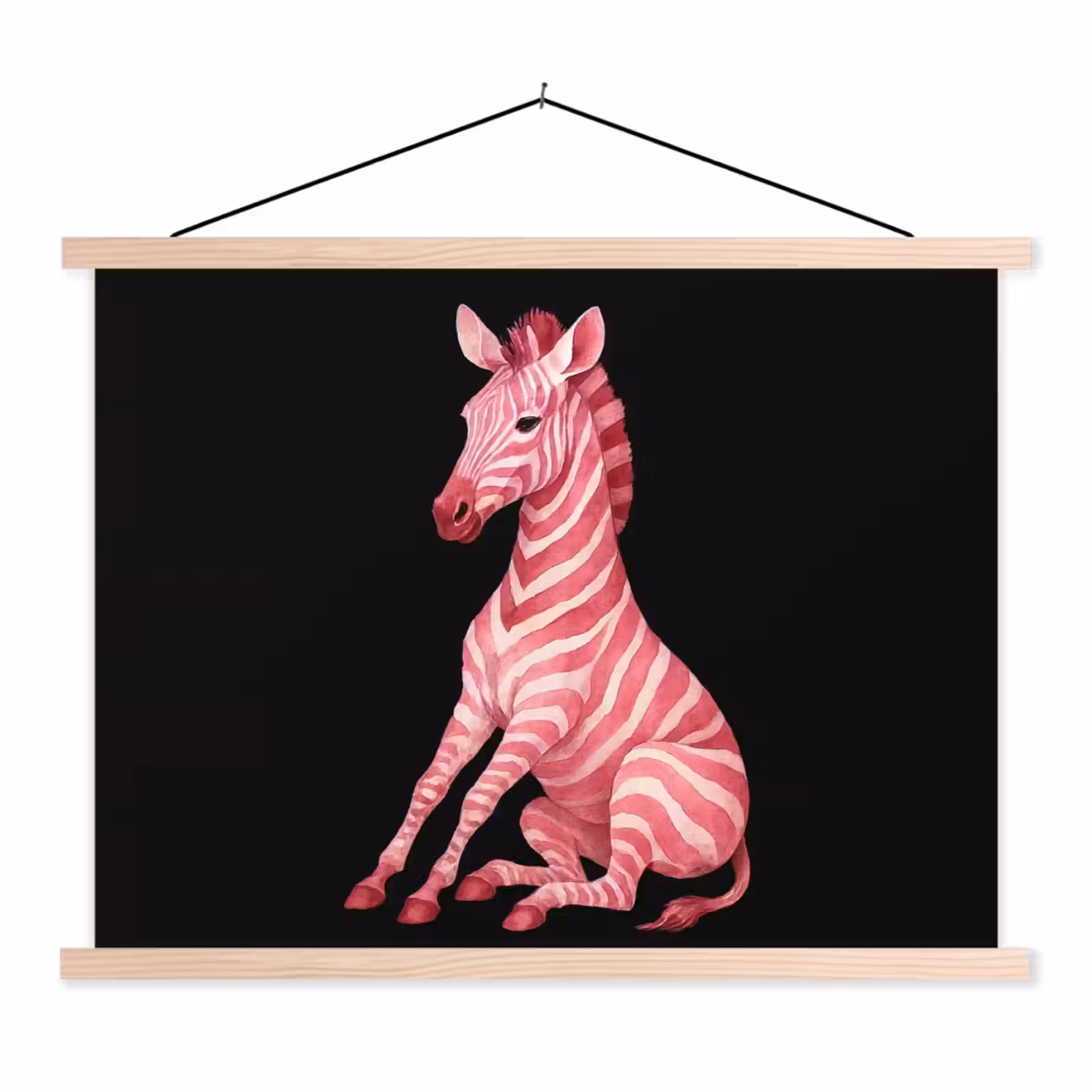 Schoolplaat - Zebra - Roze - Gestreept — 1