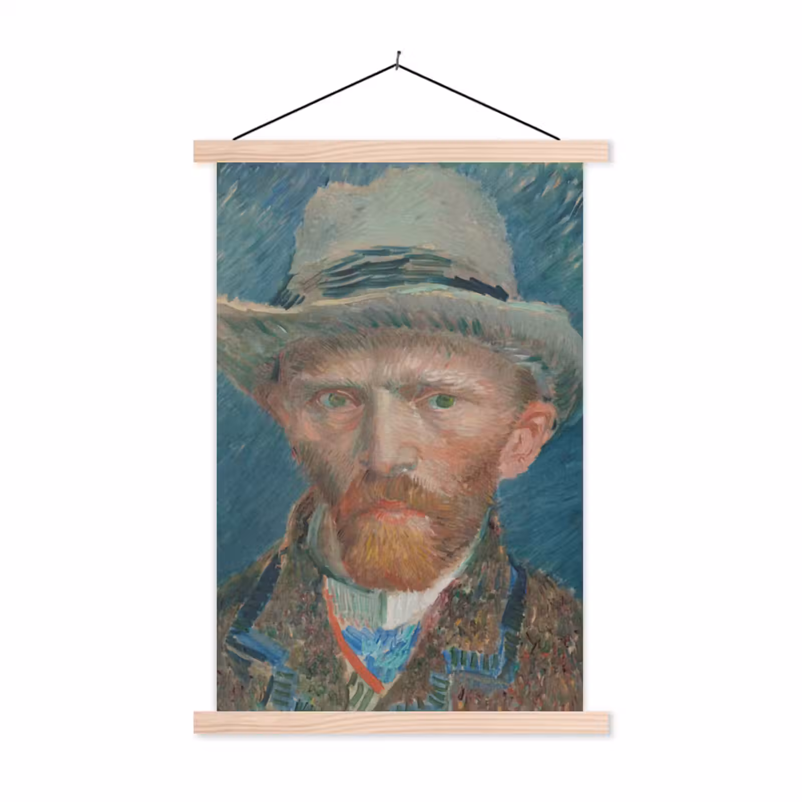 Schoolplaat - Zelfportret 1887 - Schilderij van Vincent van Gogh — 1