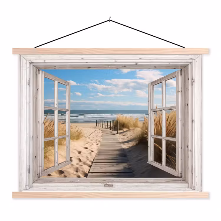 Schoolplaat - Raam - Zee - Kust - Natuur - Doorkijk - Strand - Waddenzee — 1