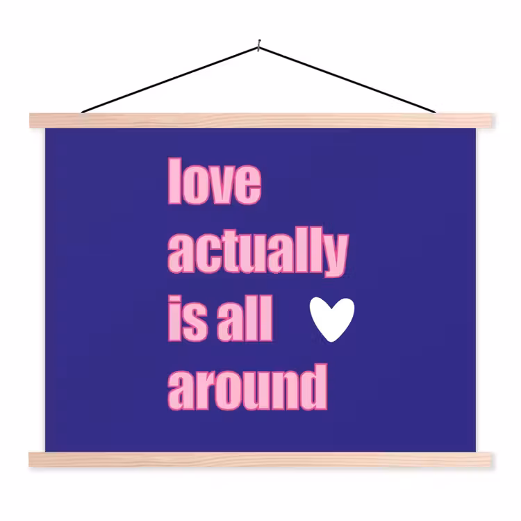 Schoolplaat - Tekst - Valentijn - Love - Blauw — 1