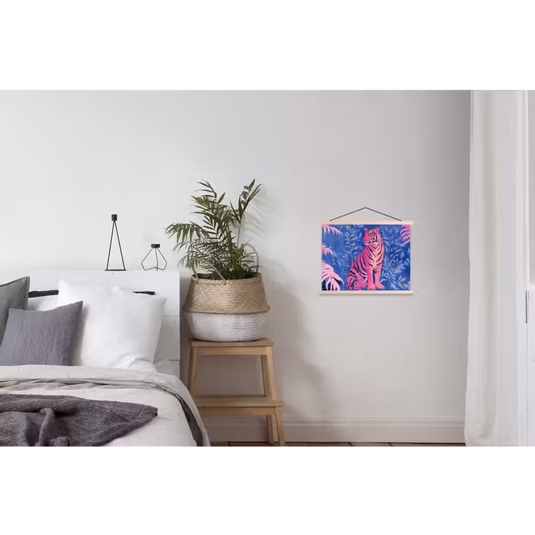 Schoolplaat - Tijger - Roze - Bladeren - Jungle — 2