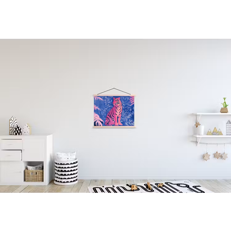 Schoolplaat - Tijger - Roze - Bladeren - Jungle — 3