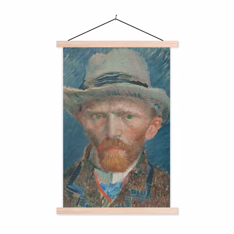 Schoolplaat - Zelfportret 1887 - Schilderij van Vincent van Gogh — 1