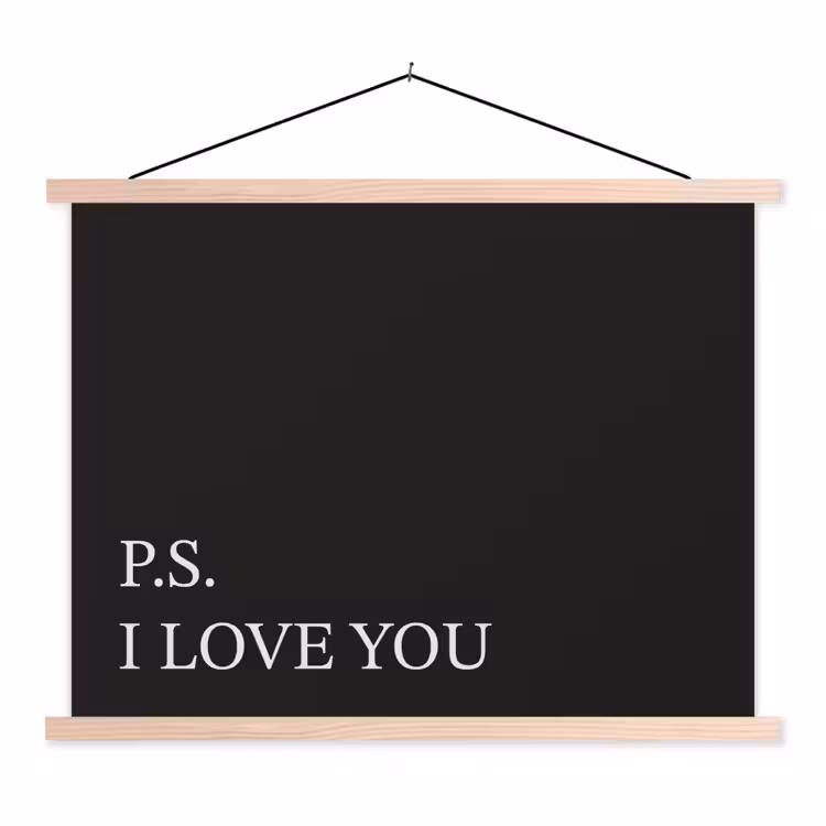Schoolplaat - Zwart - Minimalistisch - Valentijn — 1