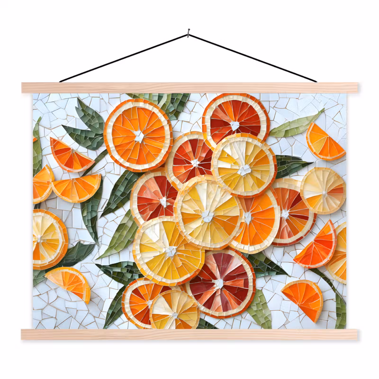 Schoolplaat - Schijfjes - Fruit - Oranje - Mozaïek — 1