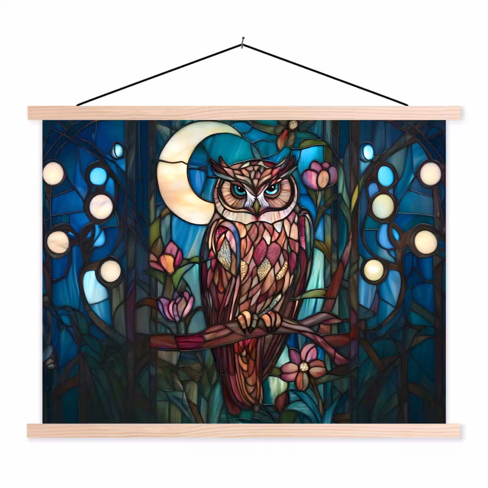 Schoolplaat - Uil - Mozaïek - Maan - Nacht — 1