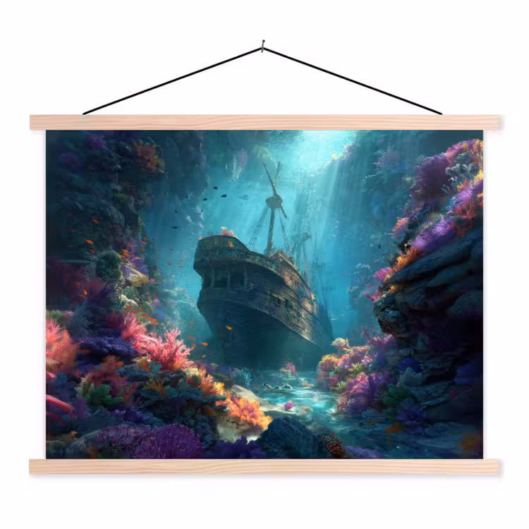 Schoolplaat - Schip - Hout - Koraalriffen - Zonlicht — 1