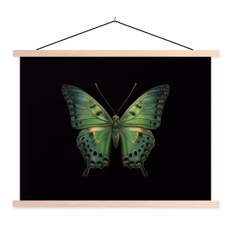 Schoolplaat - Vlinder - Groen - Diepte — 1