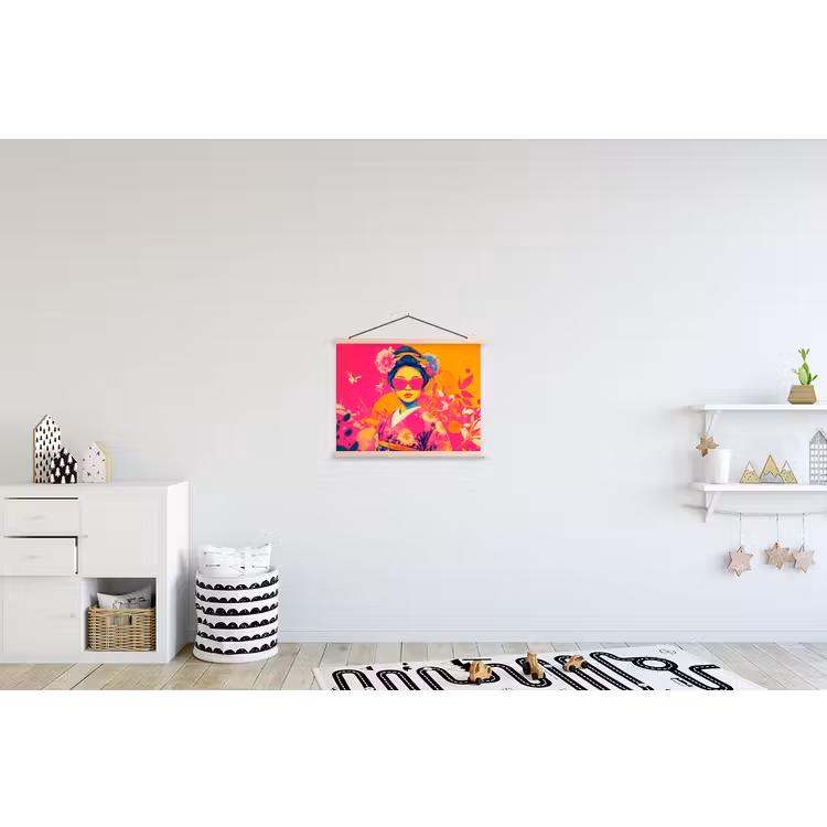 Schoolplaat - Vrouw - Zonnebril - Abstract - Oranje — 3